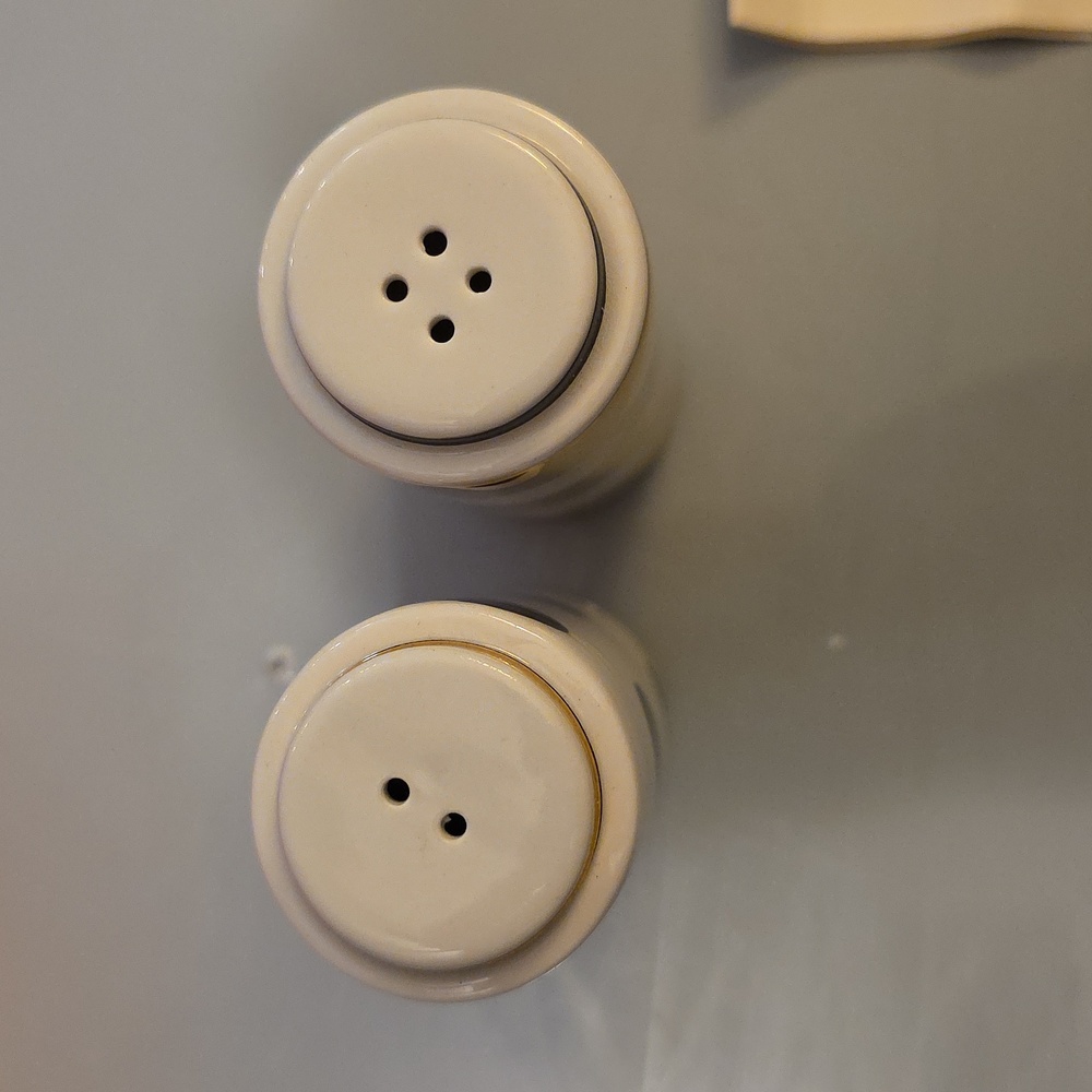 (J64) Kate Spade Dot & Stripes Salt and Pepper Shaker - Picture 5 of 10